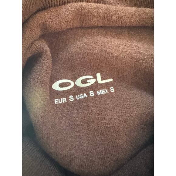 NWT OGL ProWarm Long Sleeve Mockneck Tucks Midi Dress Espresso Brown Size Small - Picture 7 of 7